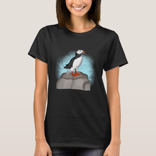 T-shirt Puffin à main fine (Devant)