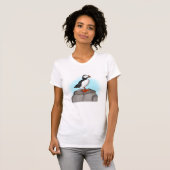 T-shirt Puffin à main fine (Devant entier)
