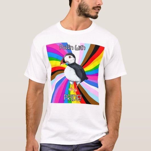 T-shirt Puffin Avec Fierté ! - LGBTQ+ (Devant)