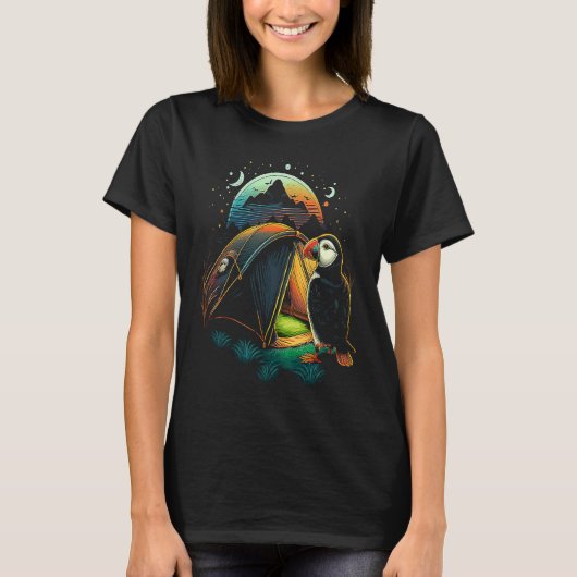 T-shirt Puffin Bird in Camping  Penguin (Devant)