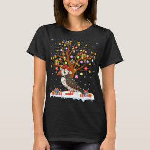 T-shirt Puffin Bird Xmas LighTree Père Noël Puffin Christ