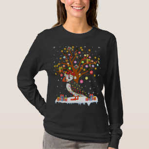 T-shirt Puffin Bird Xmas LighTree Père Noël Puffin Christ