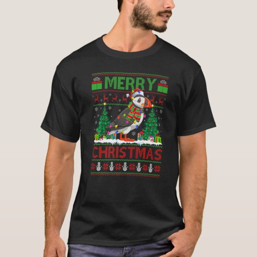 T-shirt Puffin Bird  Xmas Tree Ugly Santa Puffin Christmas (Devant)
