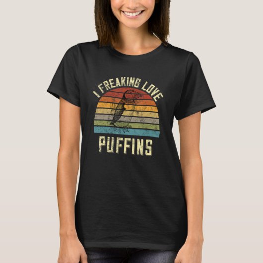 T-shirt Puffin Chemises Femmes Je Freaking Love Puffins Fa (Devant)
