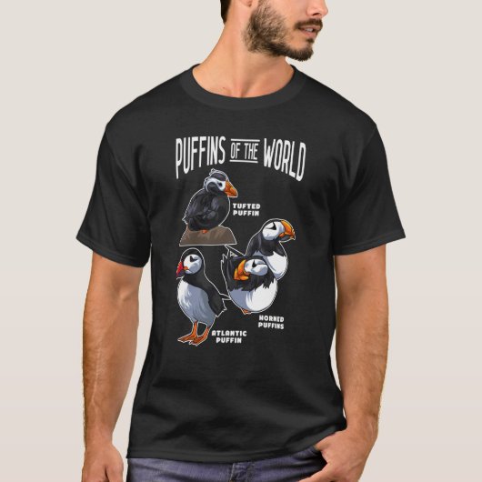 T-shirt Puffins Animals of the World Puffin Bird Bird Owne (Devant)
