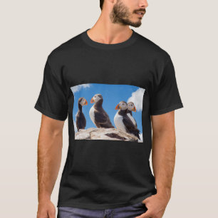 T-shirt Puffins Oiseaux Perché Nature