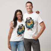 T-shirt Pug à capuche (Unisexe)