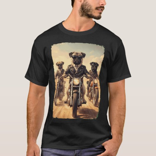 T-shirt Pug Art Pop Coloré (Devant)