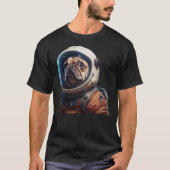 T-shirt Pug Astronaut Space Dog Space Traveler Dog Moon Gi (Devant)