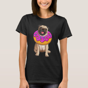 T-shirt Pug Chien Gâteau Donut Pâtissiers Fille Anniversai