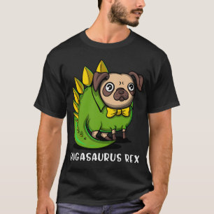 T-shirt Pug Chien T-Rex Dinosaure Pugasaurus