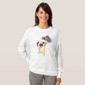 T-shirt Pug Christmas Snow (Devant entier)