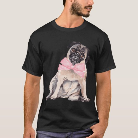 T-shirt Pug Coquette (Devant)