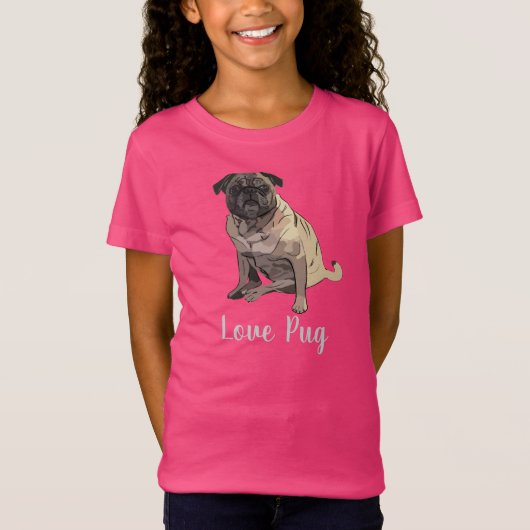 T-Shirt Pug d'amour (Devant)