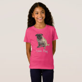 T-Shirt Pug d'amour (Devant entier)