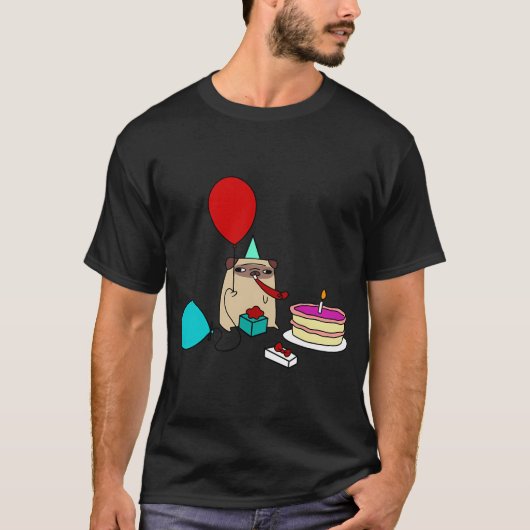 T-shirt Pug d'anniversaire (Devant)