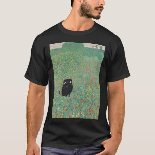 T-shirt Pug dans le champ de fleurs de Klimt