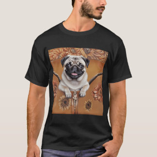 T-shirt Pug dans un Sac à main Tournesol