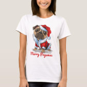 T-shirt Pug de Christmas (Devant)