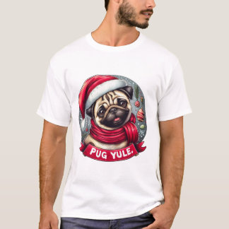 T-shirt Pug de Christmas