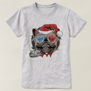T-shirt Pug de Christmas