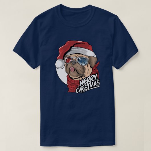 T-shirt Pug de Christmas (Design devant)