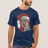 T-shirt Pug de Christmas (Devant)