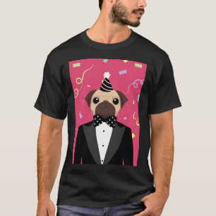 T-shirt Pug de fête