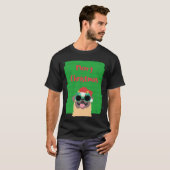 T-shirt pug de Noël (Devant entier)