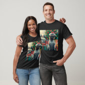 T-shirt pug de Noël (Unisexe)