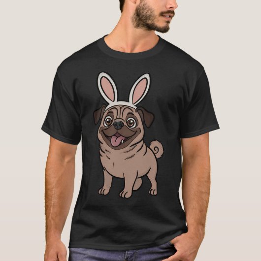 T-shirt Pug de Pâques (Devant)