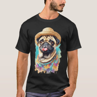 T-shirt Pug de plage