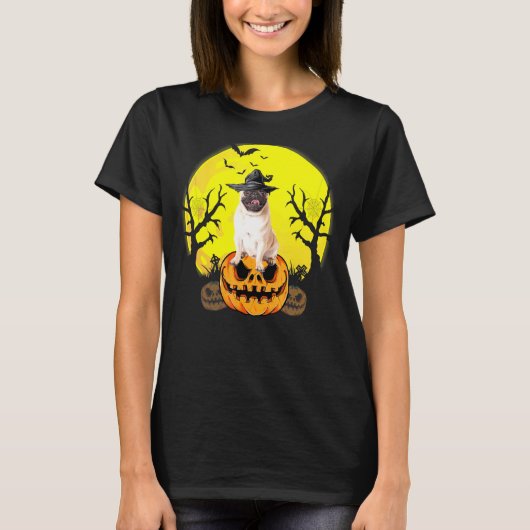 T-shirt Pug d'Halloween (Devant)