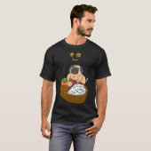 T-shirt Pug et Bento (Devant entier)
