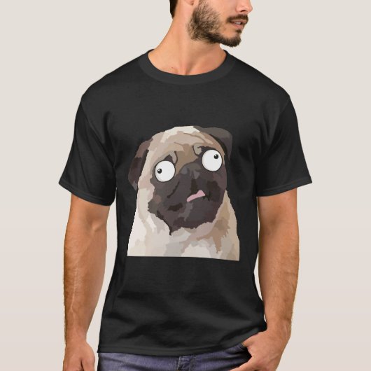 T-shirt Pug Fou Long 143 (Devant)