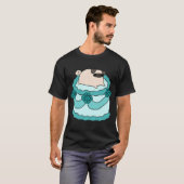 T-shirt Pug gâteau d'anniversaire (Devant entier)
