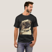 T-shirt Pug Groggy et Café (Devant entier)