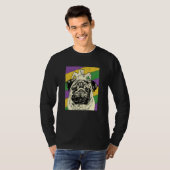 T-shirt Pug Jester Mardi Gras Dog Mom or Dad (Devant entier)