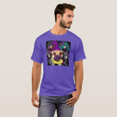 T-SHIRT PUG MARDI GRAS (Devant entier)