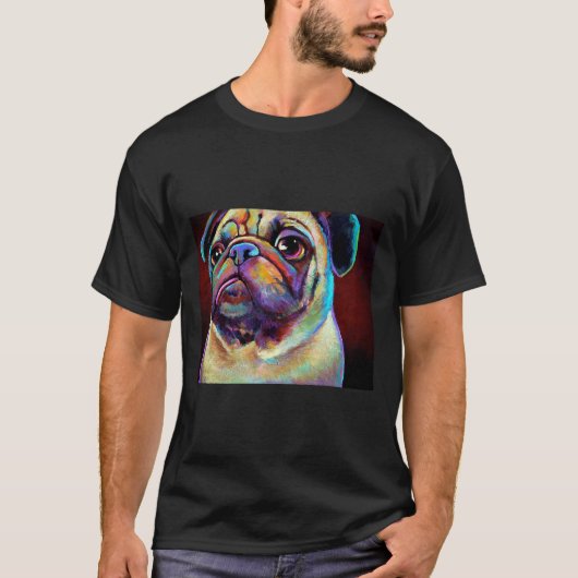 T-shirt PUG mignon par Robert Phelps 208 (Devant)