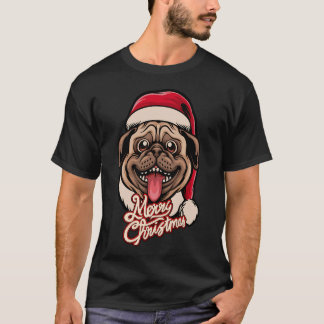 T-shirt PUG Noël Joyeux Noël , idée pour propriétaire de P