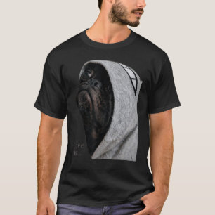 T-shirt Pug Noir Femmes Hommes Maman Papa Pug Vie