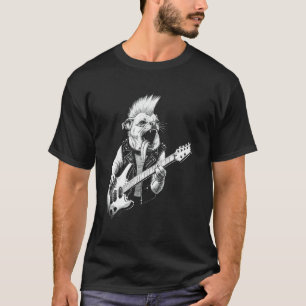 T-shirt Pug, Pugese, Chien Crête Chinoise. Metal Punk Rock