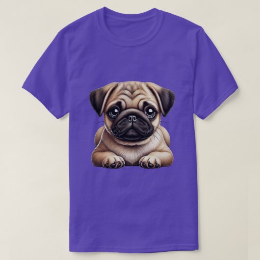 T-shirt Pug puppy (Design devant)