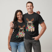 T-shirt Pug Renne de Noël (Unisexe)