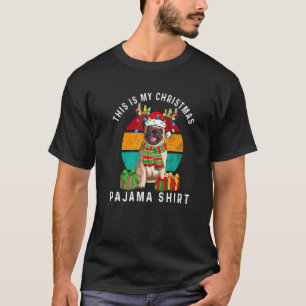 T-shirt Pug Santa Renne Cute Chien Maman Chien Papa Noël