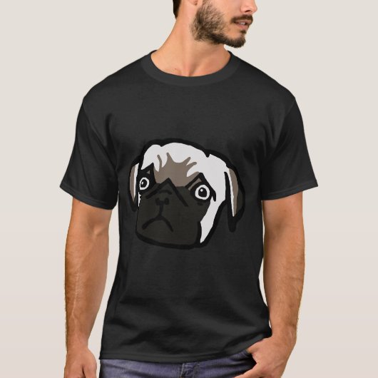T-shirt Pug triste est triste (Devant)