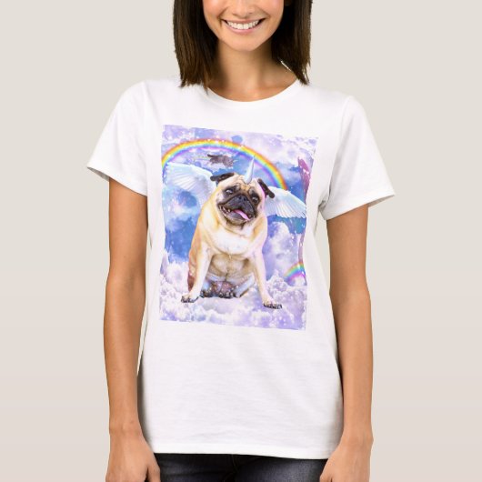T-shirt Pug unicorn (Devant)