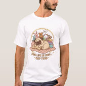 T-shirt Pug zzz (Devant)