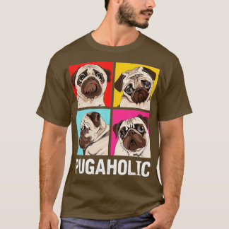 T-shirt Pugaholic Carlin Amateurs Cadeau